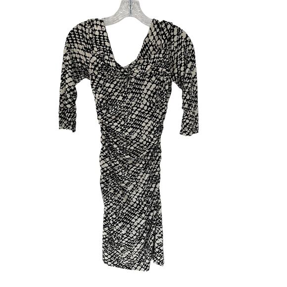 Diane von Furstenberg Bentley SJ Work Office‎ Silk Ruched Mini Dress Size 4 - Picture 7 of 10